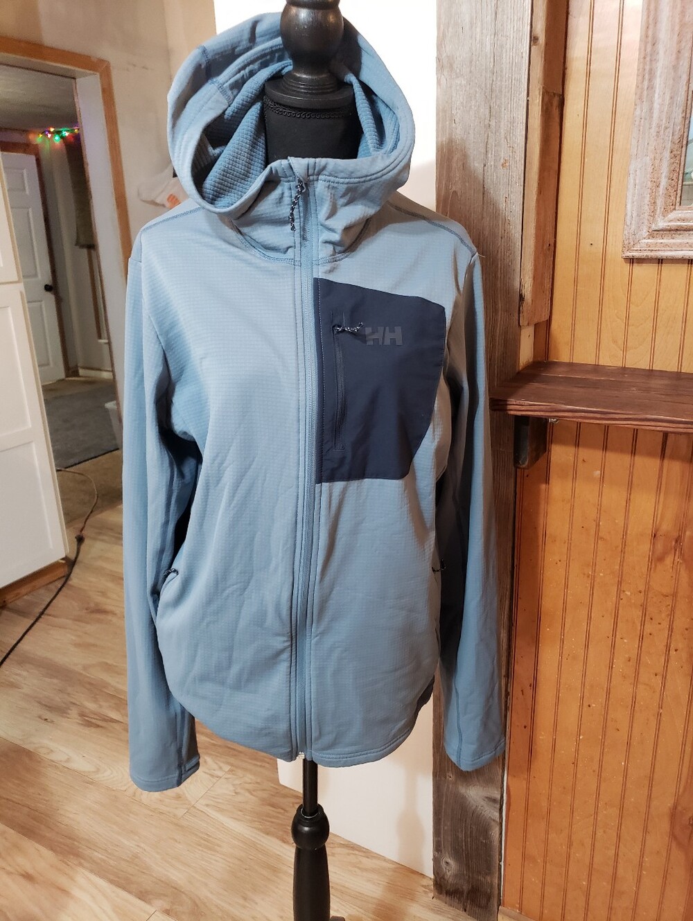 Helly Hanson Men Large Blue Versalite Full Zip Hooded Jacket